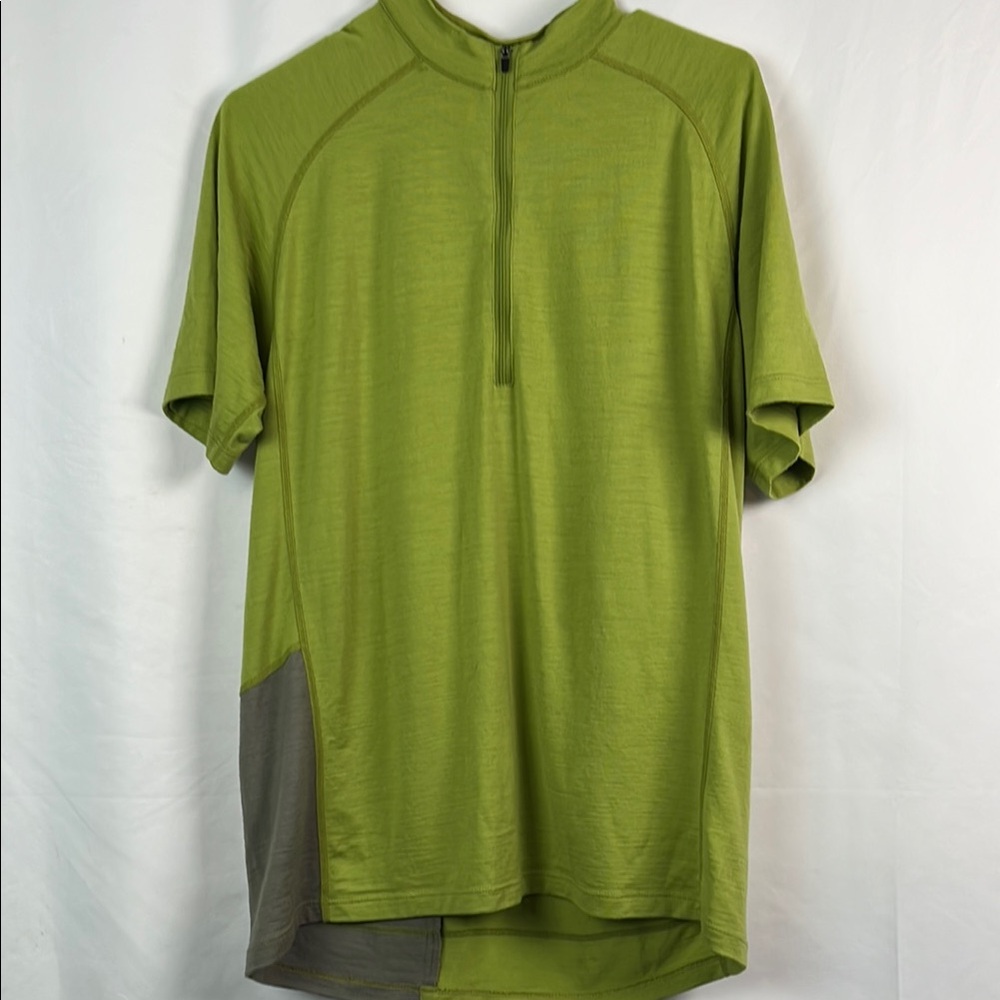 Ibex Olive and Gray Casual Button Down Shirt
